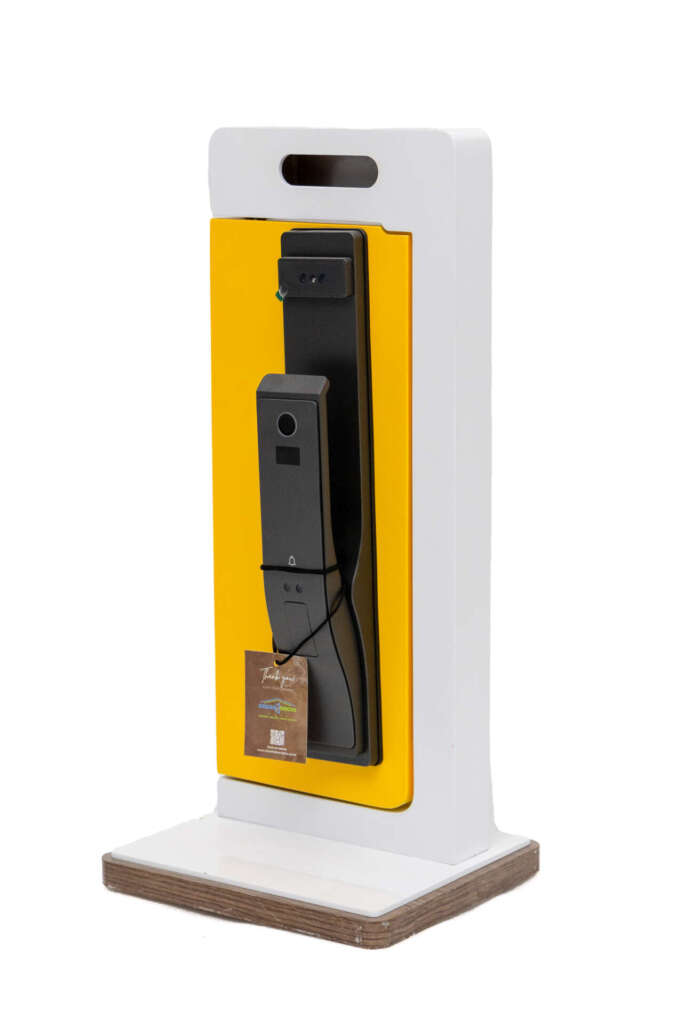 Lion Smart Lock OS359FA installed on a steel door for secure home access