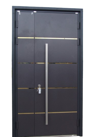 double steel doors