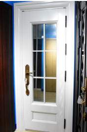 Classic white french Double steel doors